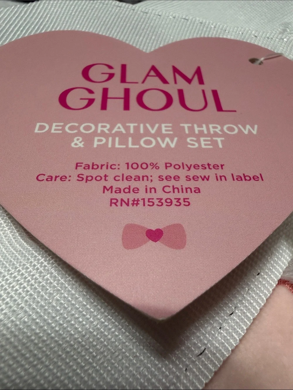 Plush Pink & White Decorative Throw and Pillow Set